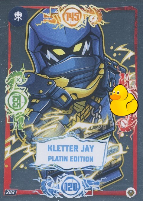 LEGO Ninjago Serie 9 Next Level  | #203 Kletter Jay Platin Edition