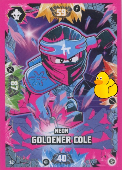 LEGO Ninjago Serie 8 | #012 Neon Goldener Cole