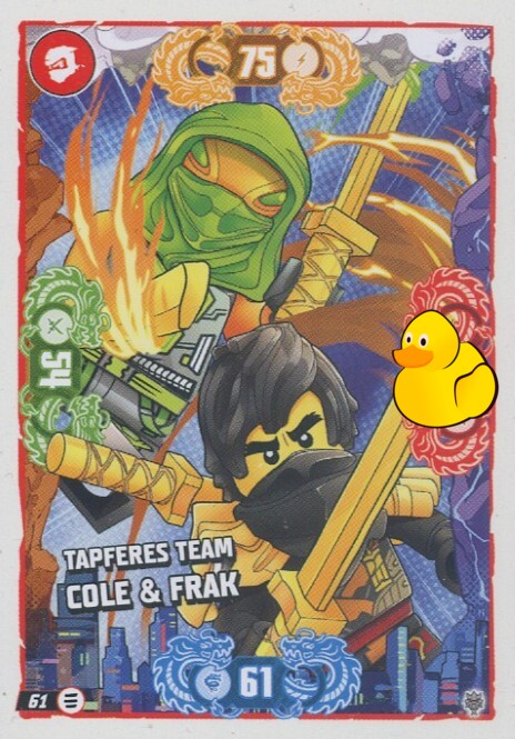 LEGO Ninjago Serie 11 | #061 Tapferes Team Cole & Frak