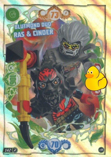LEGO Ninjago Serie 10 |  #142 Blutmond Duo Ras & Cinder