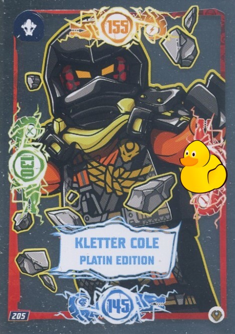 LEGO Ninjago Serie 9 Next Level  | #205 Kletter Cole Platin Edition