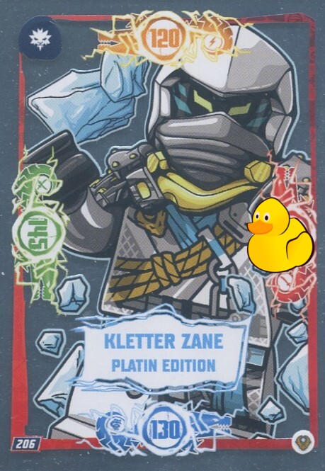 LEGO Ninjago Serie 9 Next Level  | #206 Kletter Zane Platin Edition
