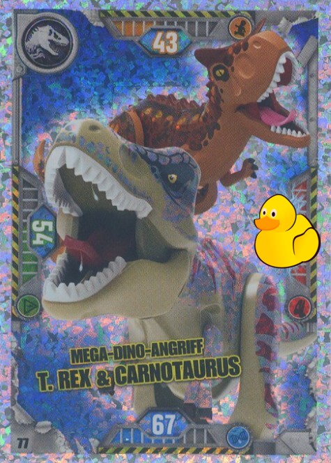 LEGO Jurassic World Serie 1 | #077 Mega-Dino-Angriff T. rex & Carnotaurus