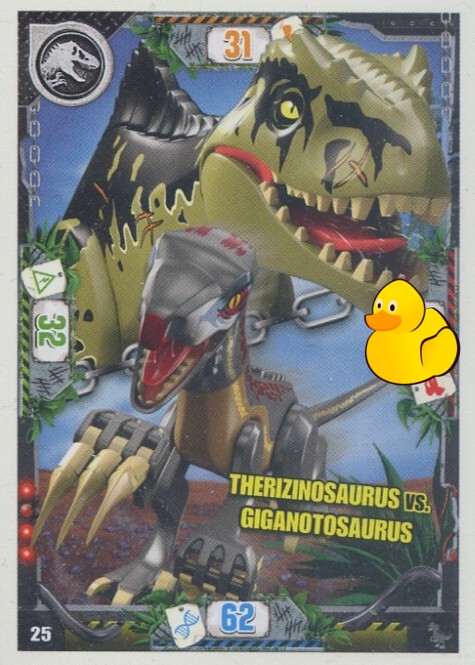 LEGO Jurassic World Serie 3 | #025 Therizinosaurus vs. Giganotosaurus