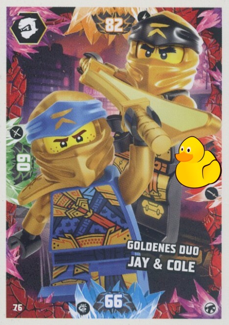 LEGO Ninjago Serie 8 Next Level | #076 Goldenes Duo Jay & Cole