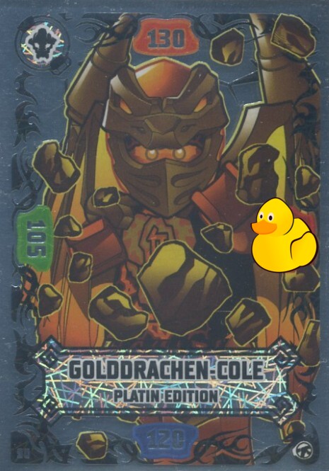 LEGO Ninjago Serie 8 Next Level | #090 Golddrachen-Cole Platin Edition