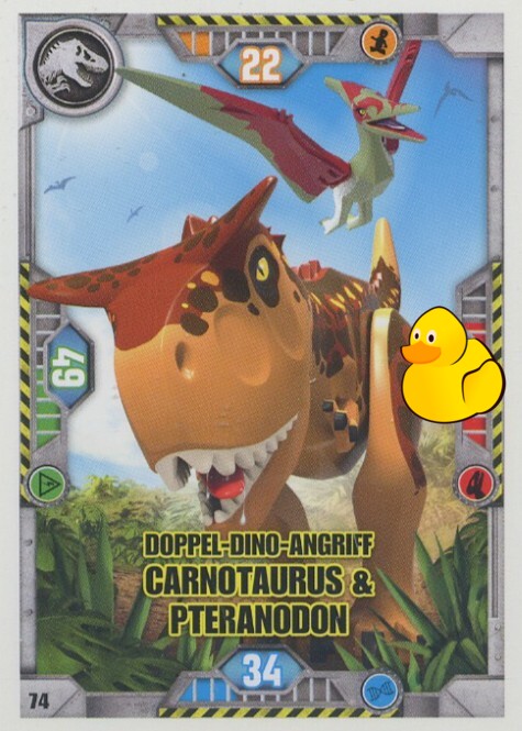 LEGO Jurassic World Serie 1 | #074 Doppel-Dino-Angriff Carnotaurus & Pteranodon