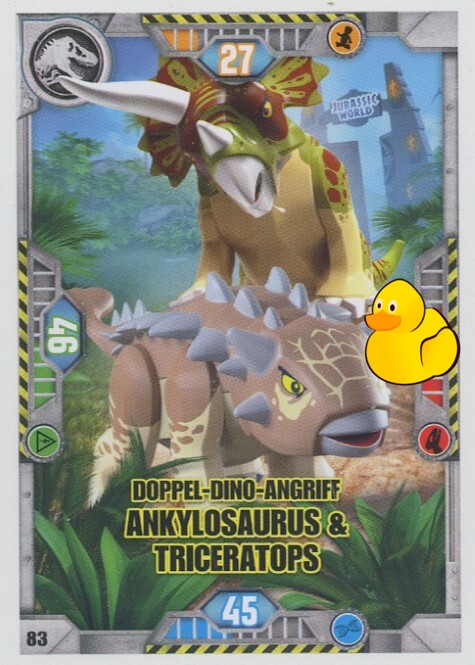 LEGO Jurassic World Serie 1 | #083 Doppel-Dino-Angriff Ankylosaurus & Triceratops