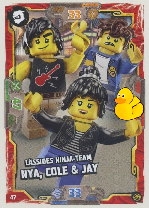 LEGO Ninjago Serie 7 | #047 Lässige Nya, Cole & Jay