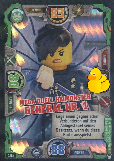 LEGO Ninjago Serie 3 | #193 Mega Duell Hai General Nr. 1